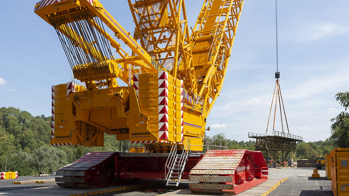 Building Bridges In A Nature Conservation Area With The LR 11000 Liebherr