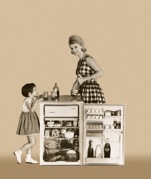 1955 г.: Реклама на хладилник на Либхер