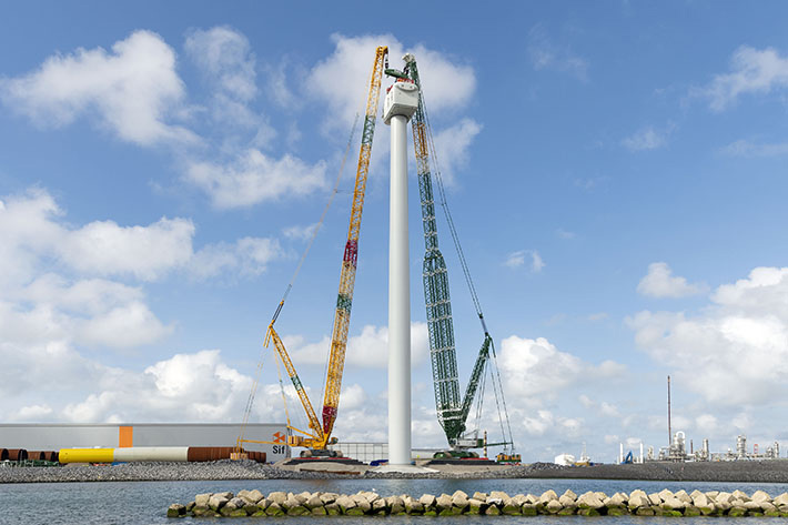 世界で最もパワフルな洋上風力タービンの試作品の建設