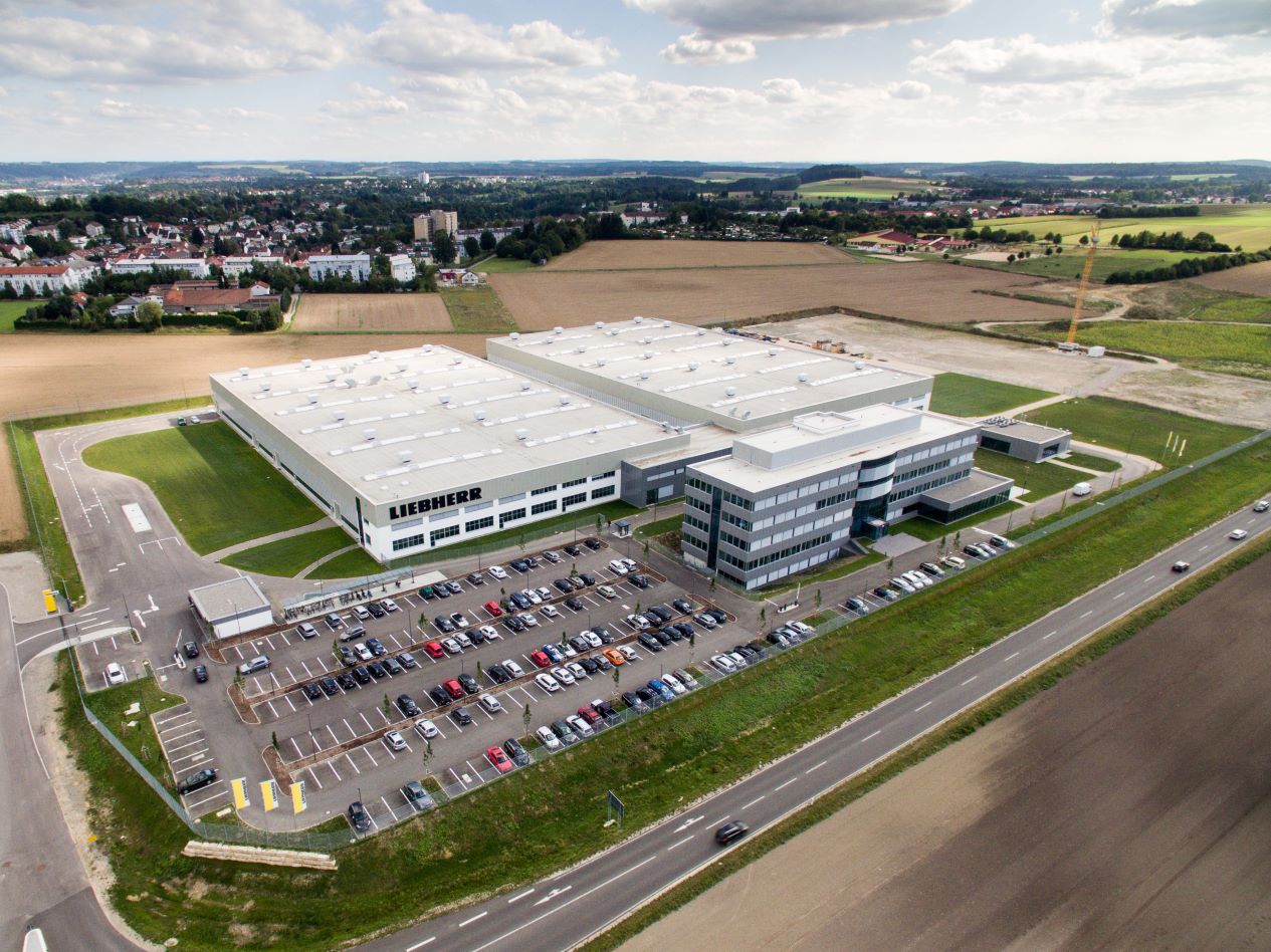 子会社Liebherr-Components Biberach GmbHの空中写真